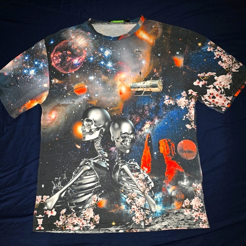 JADED LONDON Cosmic Skeleton Graphic T-Shirt
